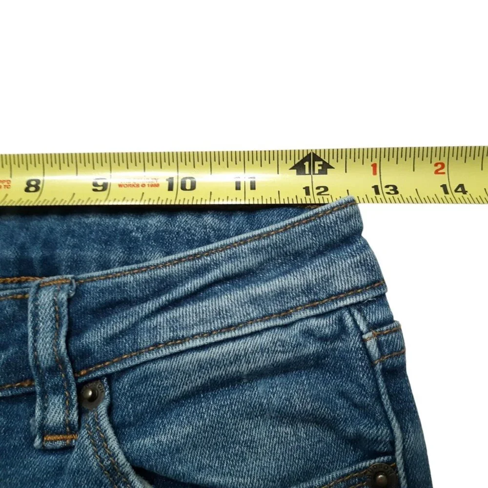 Hudson Jeans Girls 10 Blue Straight Leg Stretch Medium Wash 22 in‎ Inseam